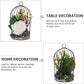 BESTOYARD Hanging Bird Cage Decor with White Simulation Rose Flowers for Home Wedding Table and Garden Ornament