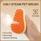 Cat Steam Brush, 3 in 1 Cat Steamy Brush, Silicone Massage Grooming Comb, Pet Hair Cleaning Misting Comb for Kittens(Avocado White)
