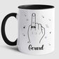 Customized Name Ring Finger Accent Coffee Mug Gift For Men Mr His Fiance Husband Groom, Ring Engaged Coffee Cup 11 Oz 15 Oz, Personalized White Mug Gift For Wedding Bridal Shower Bachelorette Party