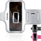 PORTHOLIC 2025 Running Armband Water Resistant Sports Phone Holder Case with Extension Strap, Key Card Slot Up to 6.9" Phone for iPhone 17/16/15/14/13 Plus Air Pro Max XR/XS, Galaxy S25/24/S10