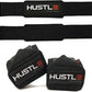 Hustle Athletics Wrist Wraps for Weightlifting – Max Wrist Support for Safe & Heavy Lifts, USPA Approved 18" & 12" Lengths, Thumb Loop Gym Straps for Powerlifting & Weight Lifting for Men and Women