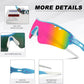 BangLong Polarized Sports Sunglasses Cycling Sun Glasses for Men Women with 5 Interchangeable Lenes for Running Baseball Golf