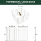 FXW Homeplus Unleashed Indoor Dog Playpen - Stress-Free and Safe Play, Heavy Duty 40 Inch 8 Wire Panels Dog Pen for Medium and Large Dogs, White│Patented