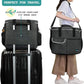 PetAmi Dog Travel Bag - Organizer with Food Container and Bowls, Supplies for Weekend Camping, Cat Diaper Bag (Charcoal, Large)