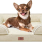 Comfort Expression Small Dog Beds Waterproof Orthopedic Foam Dog Sofa Beds for Small Dogs Comfy Pet Bed with Washable Removable Cover & Non-Slip Bottom(X-Small,Beige)