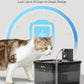 DownyPaws Battery Operated Cat Water Fountain, 84oz/2.5L Fursink Wireless Cat Waterer Fountain with Motion Sensor, BPA-Free, Black with 6 Filters