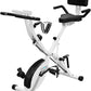 BARWING Stationary Exercise Bike for Home Workout, 5 IN 1 Foldable Indoor Cycling Bike for Seniors, 350LB Capacity, 16-Level Magnetic Resistance, Seat Backrest Adjustments