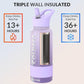 Coldest Insulated Water Bottle with Straw Lid - Stainless Steel Metal Insulated Bottle for Men & Women (Purple Ombré Glitter, 32 oz)