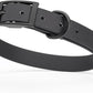 Dogline Biothane Waterproof Dog Collar Strong Coated Nylon Webbing with Black Hardware Odor- Proof for Easy Care Easy to Clean High Performance Fits Small Medium or Large Dogs, Black