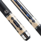 Lucasi Hybrid LHC97 Natural Birds-Eye Maple with Blue Crushed Velvet Inlays Technology Cue