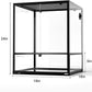 Oiibo 18" x 18" x 24" Glass Reptile Terrarium, Knock-Down Rainforest Reptile Habitat Tank with Front Opening Doors & Top Screen Ventilation, 30 Gallon Vertical Terrarium