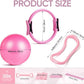Home Pilates Kit for Women Pilates Equipment Ring and Ball Set Magic Circle Hoop with 5 Resistance Bands Compact Toning Fitness Essentials Starter Set Accessories