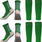 2 Set Anti-Slip Grip Soccer Socks with Shin Guard Sleeves, Sports Athletic Socks for Men Women