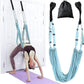 Yoga Stretching Strap, Adjustable Height Leg Stretcher Waist Back Stretch Band Aerial Yoga, Anti-gravity Inversion Exercises Door Flexibility Tensile Trainer for Rehab Pilates Dance Splits
