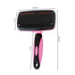3-in 1 Dog & Cat Grooming Supplies- Self-cleaning Slicker Brush, Deshedding Rake Comb, And Finger Toothbrush For Dogs & Cats | Perfect For Pet Grooming Kit, Dematting And Dental Tool (pink)