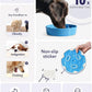 LE TAUCI Slow Feeder Dog Bowls Ceramic, 3 Cups Slow Feeding Dog Bowl Medium Large Breed, Puzzle Pet Dishes,Vortex Blue
