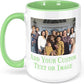 Personalized Coffee Mug, Custom Photo Text 15 Oz Ceramic Mug, Customized Picture Name Tea Cup, Unique Gift Idea, Taza Cafe Personalizadas Fotos, Cute Custom Gifts Mom Women, Mother's Day, Light Green
