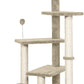 Furhaven 49.5" Tall Cat Tree for Indoor Cats, Ft. Sisal Scratching Posts, Plush Ball Toy, & Busy Box Toy - Tiger Tough Play Stairs Interactive Playground Tower - Cream, One Size