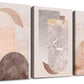 AHUASJART Boho Wall Decor Living Room Canvas Wall Art For Office Family Wall Decorations For Bedroom Modern Abstract Geometry Paintings Canvas Pictures Artwork Inspirational Home Decor 3 Pieces Set