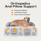 Small Dog Bed Waterproof Orthopedic Dog Beds for Medium Sized Dogs Comfy Pet Cat Bed with Sides, Washable Removable Cover