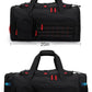 Gym Bags for Men Women, 45L Sports Travel Duffle Bag with Shoe Compartment, 3 in 1 Weekener Overnight Backpack with Wet Pocket, Black