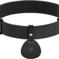 Safety Cat Collar and ID Tag Set, Elastic Quick Release Non Breakaway Collar, Personalized Aluminum Engraved Pet Name Tag, Lightweight for Kitten Small Large Cats (Midnight Black-M, Pocket)