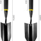 2-in-1 Trowel and Transplanter Gardening Tool Set, Outdoor Hand Tools, with Non-Slip Handle and Protective Blade Covers, Ideal Gardening Gifts for All (Black)