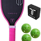 Thrive Pickleball Training Paddle Kit - Includes Trainer Paddle, 3 Fast Hands Mini Pickleballs & Paddle Eraser - T-700 Carbon Fiber, Extra Long Handle, 16mm Core