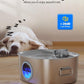 Dog Water Fountain Stainless Steel, 11L/2.8Gal Large Pet Water Fountain for Large Dogs Inside, Dog Fountain Water Bowl Automatic Dispenser with Visible Window & LED, Ultra Quiet (with 8pcs Filters)
