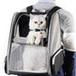 Texsens Innovative Traveler Bubble Backpack Pet Carriers for Cats and Dogs (Black)