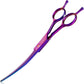 JASON Curved Shears for Dogs - 7.5" Pet Grooming Scissors with Ergonomic Handle Japanese Stainless Steel Trimming Scissor for Dogs, Cats and Other Pets, Sharp (Up-Curved, Purple)
