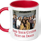 Personalized Mother's Day Coffee Mug, Custom Mum Photo Text 11 Oz Ceramic Mug, Customized Mom Gift Idea Picture Name Cup, Taza Cafe Personalizadas Fotos, Cute Gifts Mom Women Dad Men, Red