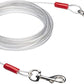 Amazon Basics Tie-Out Cable for Dogs up to 90 lbs, 25 feet, White
