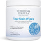 Veterinary Formula Smart Coat Complex Tear Stain Wipes for Dogs & Cats, 100 ct – Gently Wipe Away Debris and Clean Stains Around The Eyes of Pets, Fragrance-Free and Pre-Saturated