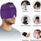 iTHERAU Migraine Relief Cap, Migraine Ice Head Wrap, Headache Ice Hat, Cold Therapy Headache Relief Cap for Migraine Eyes Mask Purple Headache Ice Pack for Puffy Eyes, Tension, Sinus & Stress Relief