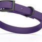 Dogline Biothane Waterproof Dog Collar Strong Coated Nylon Webbing with Black Hardware Odor- Proof for Easy Care Easy to Clean High Performance Fits Small Medium or Large Dogs, Violet Purple