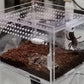 Magnetic Acrylic Case, micro habitat small Tarantula Enclosure enclosure for arboreal Tarantula Scorpion Sling Lizards Mantis Snake Gecko jumping spider snail Insect Isopods (3.5*3.5*3.7inch)