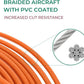 25FT Tie-Out Cables for Dogs - Strong, Safe, and Durable Dog Tie-Outs for Every Breed up to 125 Pounds - Weather and Wear Resistant Galvanized Aircraft Cable for Outside Use