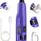 Casfuy Dog Nail Grinder Quiet - (45db) 6-Speed Pet Nail Grinder with 2 LED Lights for Large Medium Small Puppy Dogs/Cats, Professional 3 Ports Rechargeable Electric Dog Nail Trimmer with Dust Cap