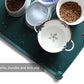 Hoki Found X-Large Silicone Non Slip Pet Food Mats - Tray for Dogs, Cats - Waterproof Feeding Mat - Dark Cedar