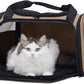 PETSFIT Pet Carrier for Cat, Small Dogs, Dog Carrier Airline Approved, TSA Approved Soft Cat Carrier for Travel, Small Animal Carrier for Pets Under 12 Lbs, Khaki