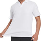Esabel.C Jacquard Golf Shirts for Men Moisture Wicking Short Sleeve Performance Dry Fit Active Mens Polo Shirts