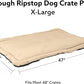 K9 Ballistics Tough Ripstop Dog Crate Pad - Durable & Machine Washable with Non-Skid Bottom and 120-Day Warranty, Fits 48" Wire Crates - X-Large, Sandstone