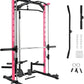RitFit Smith Machine Power Rack with LAT-Pull Down System, Landmine, Barbell Bar, Plate Storage Pegs and More Training Attachment