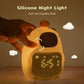 Capybara Alarm Clock with Night Light for Kids, 7 RGB Color Cute Alarm Clocks for Bedrooms Ok to Wake Clocks, Silicone Animal Tabletop Lamp for Teen Girls Boys