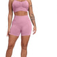 CHRLEISURE Women's 4 Packs Workout Gym Shorts, High Waisted Butt Lifting Scrunch Butt Seamless Booty Shorts