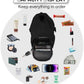 Water Bottle Holder with Strap, 4 Big Pockets with Compartment, 24oz/32oz/40oz Crossbody Water Bottle Carrier Bag