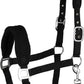 HORZE Kiel Adjustable Horse Halter with Fleece Padding - Black - Pony