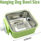 kathson Crate Dog Bowl, Removable Stainless Steel Hanging Pet Kennel Cage Bowl Food & Water Feeder Coop Cup for Puppy, Cat, Rabbit,Guinea Pigs 2pcs Square(Blue,Green)