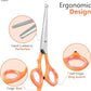 Professional Rounded Dog Scissors - Sharp Stainless Steel Blades with Colorful Handles, Safe and Easy-to-Use Pet Scissors for Long Lasting Grooming at Home